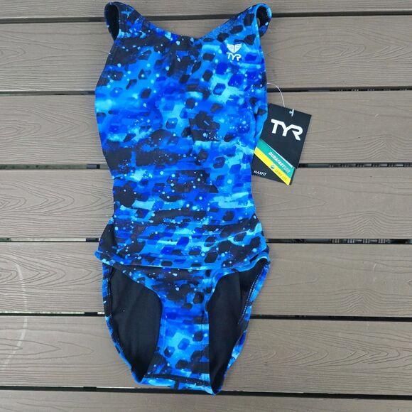 TYR Other - TYR Women's Durafast Lite Vega Blue Maxfit One Piece Women Swim Sz 28 New